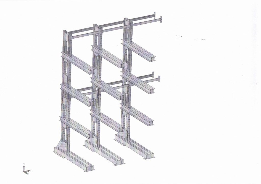 Схема консольных стеллажей